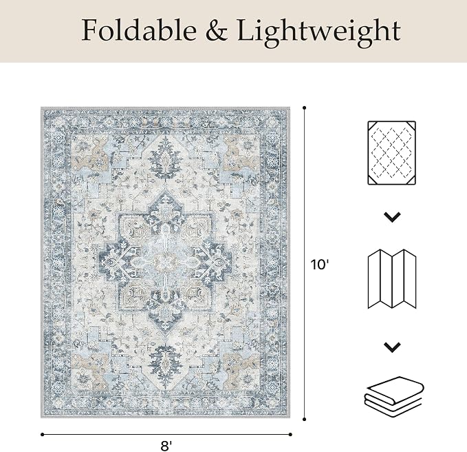 GENIMO Indoor & Outdoor Area Rug 8'x10', Waterproof, Non-Shedding, Easy Cleaning - Image 2