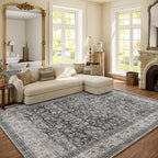 Machine Washable Rugs for Living Room: 6x9 Bedroom Rug Vintage Boho Area Rug by palohom