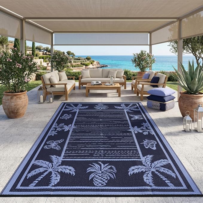 Garvee Outdoor Rug 9x12 Waterproof by Garvee
