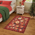 DUKINO 2x3 Rugs for Entryway, Floral Indoor Washable Door Mat, Non Slip Boho - Image 4