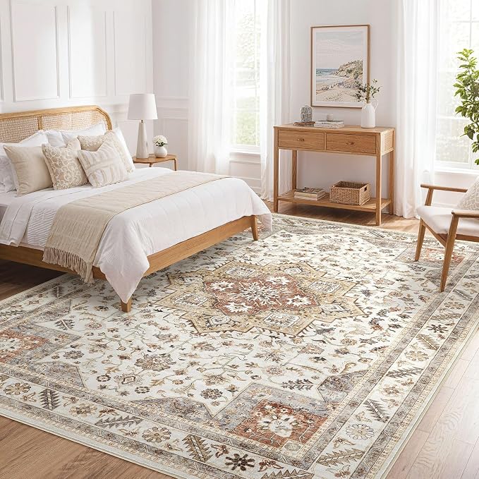Vintage Living Room Area Rug 7x9 - Image 9