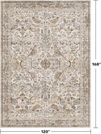 Large Washable Floral 10x14 Area Rug - Image 2