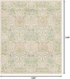 Vintage Washable Beige Green 10x12 Rug - Image 2