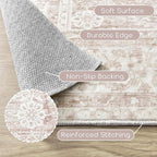 BILEEHOME Pink Boho Runner Rugs - Image 3