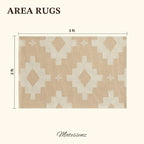 MatEssenz 2x3 Washable Entryway Rug, Woven Boho Geometric Indoor Front Door Mat - Image 2