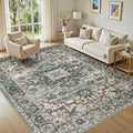 5x7 Area Rugs Living Room: Washable Vintage Rug Large Non-Slip Stain Resistant by JessibouAreaRug