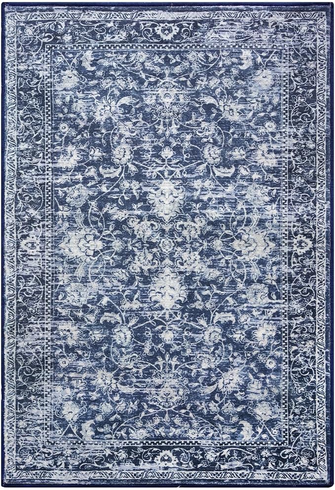 KILOCOCO Small Area Rug 2x3 Entryway Rugs Printed Vintage Floral Machine - Image 10