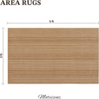 MatEssenz 3x5 ft Washable Area Rug, Textured Natural Woven Low-Profile Entryway - Image 2