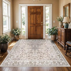 5x5 Square Washable Rug for Living Room: Non Slip Indoor Entryway Foot Carpet - Image 8