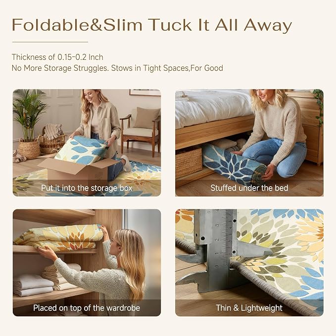 6x9 Indoor Outdoor Area Rug Washable Patio Rug Colorful Non Slip Non Shedding - Image 8