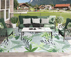 Lahome Leaf Indoor Outdoor Rug 8x10, Non Slip Outdoor Patio Rug - Image 4