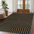 Lahome Modern Rainbow Easy Jute Carpet, Washable 5x7 Area Rugs by Lahome