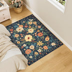 DUKINO 3x4 Area Rug, Lightweight Non Slip Washable Floral Rug, Indoor Low Pile by DUKINO