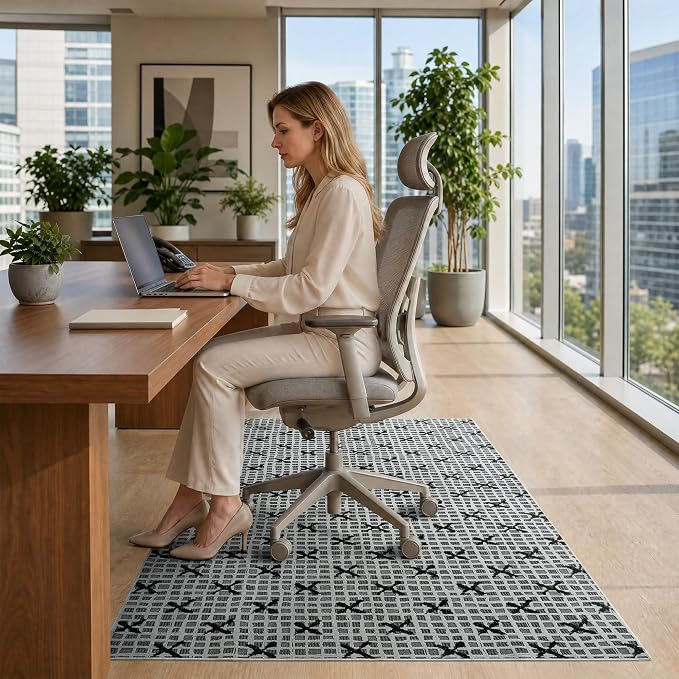 48"x60" Office Chair Mat for Hardwood Tile Floor, Under Desk Carpet Protector - Image 3