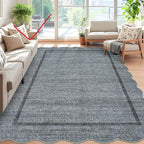 GarveeHome Scalloped Area Rug 4x6 Washable Rug Modern Floor Cover Soft Low Pile - Image 7