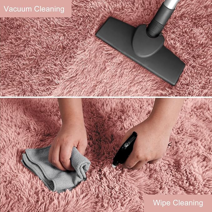 YJ.GWL Fluffy Runner Rugs for Bedroom Living Room Soft Shag Rug 2x6 Feet - Image 5