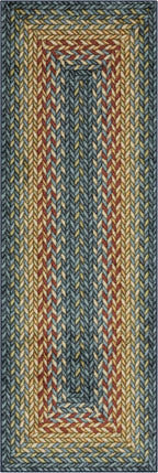 Maples Rugs Marion Bohemian Braided-Style Print Runner Rug – Made in USA – by MaplesRugs