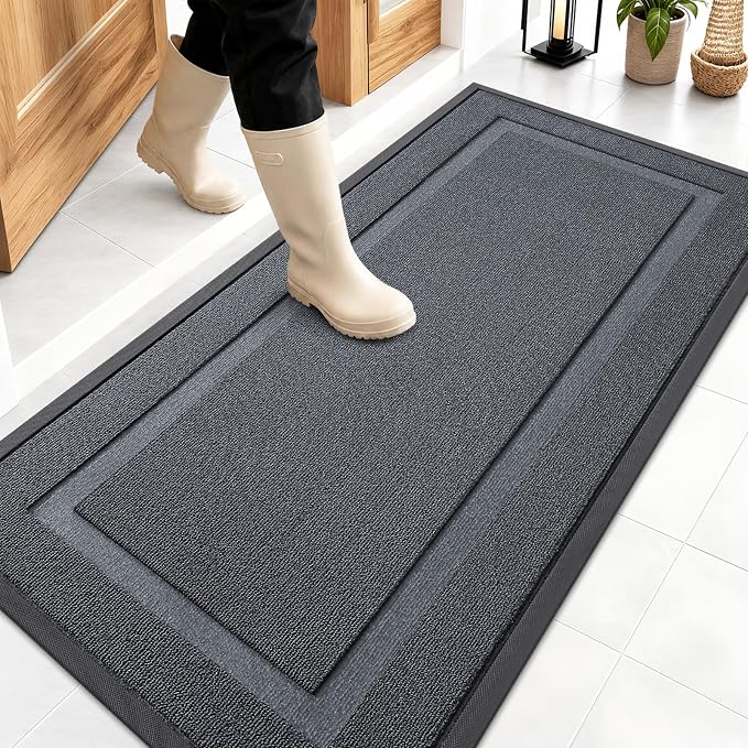 OLANLY Front Door Mat Indoor Outdoor Entrance, Waterproof All-Season, by OLANLY