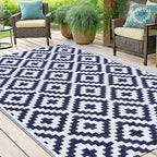 Smiry Waterproof Outdoor Rug 5x8 ft, Reversible Plastic Straw Patio Camping Rugs - Image 6