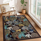 GarveeHome Jungle Animal Print Rug 3x5 Washable Area Rugs by GarveeHome