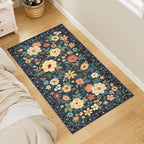 DUKINO 2x4 Rug for Entryway, Washable Kitchen Floral Runner Rug - Image 3