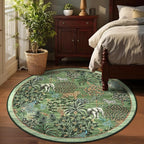 GarveeHome Jungle Round Washable Rugs 6ft Non-Slip Soft Round Rug - Image 3