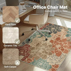48"x60" Office Chair Mat for Hardwood Tile Floor, Under Desk Carpet Protector - Image 3