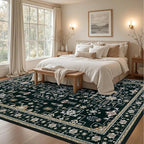 Area Rugs 10x14 Living Room Rug: Washable Rug Soft Vintage Boho Medallion - Image 3