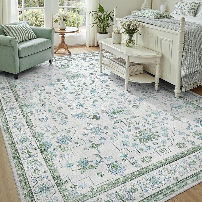 DCX Green 4x6 Rug, Kid & Pet Friendly - Image 5