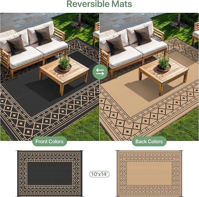 GENIMO Outdoor Rug Waterproof 10'x14' - Image 5