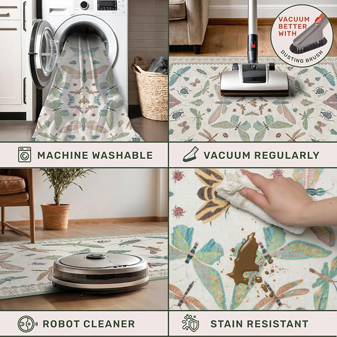 Hazo Haus Mint Green Washable Bathroom Rug - Image 4