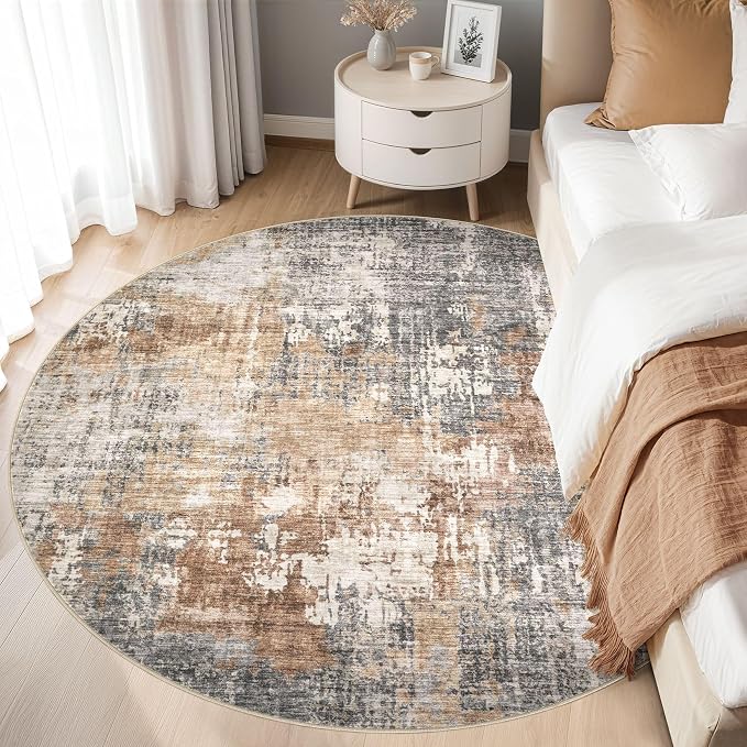 DMOYEST 8ft Round Area Rug Living Room Rugs - Image 3
