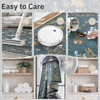 Soalmost Cat 6x9 Area Rugs for Living Room, Machine Washable Animal Floral - Image 6