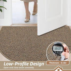 BEQHAUSE Dirt Trapper Door Mat 48" x 72" Half Circle Non Slip Washable Doormats - Image 6