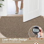 BEQHAUSE Dirt Trapper Door Mat 32" x 48" Half Circle Non-Slip Washable Doormats - Image 5