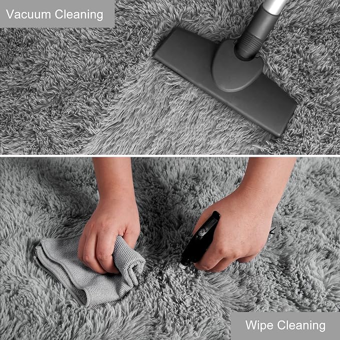YJ.GWL Area Rugs for Living Room Bedroom, 3x5 Machine Washable Small Grey - Image 5