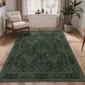 GENIMO 5x7 Area Rug for Living Room, Washable Vintage Floral Low-Pile Non-Slip by GENIMO