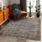 CHAMPLANT Area Rug 6'x9' Washable Vintage Traditional Floor Cover Thin Retro - Image 2