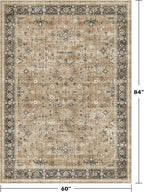 Hazo Haus Rustic Taupe Area Rug 5x7 - Image 2