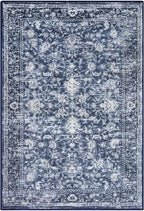 KILOCOCO Area Rug 4x6 Entryway Rug Washable Printed Vintage Floral Rubber - Image 9