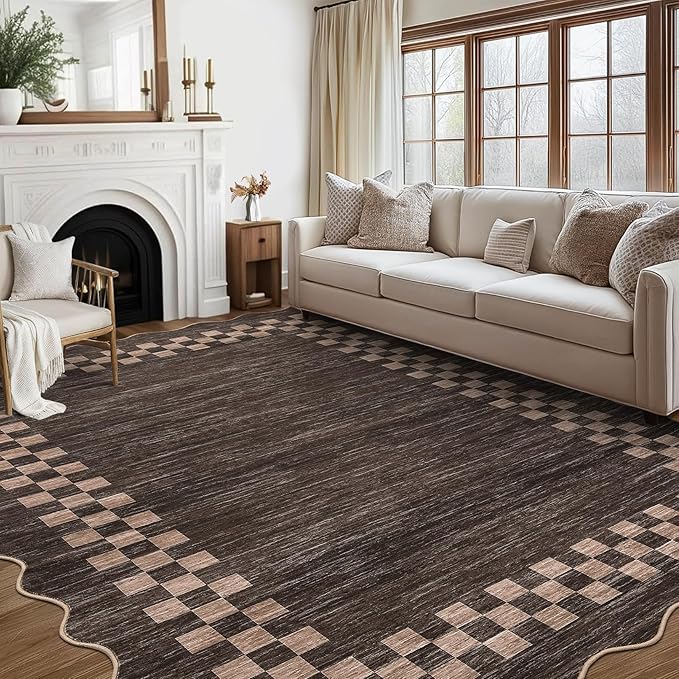 GarveeHome Scalloped Washable Rug 9x12 Area Rug - Image 8