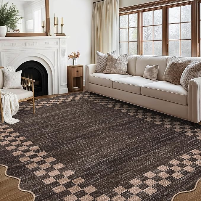 GarveeHome Area Rug 6x9 Large Living Room Modern Border Throw Rug - Image 8