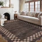 GarveeHome Area Rug 6x9 Large Living Room Modern Border Throw Rug - Image 8