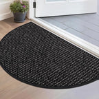 BEQHAUSE Dirt Trapper Door Mat 17" x 30" Half Circle Non Slip Washable Doormats by BEQHAUSE