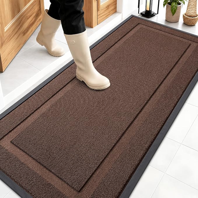 OLANLY Front Door Mat Indoor Outdoor Entrance, Waterproof All-Season, by OLANLY