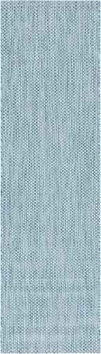 SAFAVIEH Courtyard Collection 2'3" x 10' Aqua/Grey CY8521 Indoor/ Outdoor - Image 3