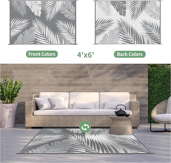 GENIMO Outdoor Rug 4' x 6' Waterproof - Image 2