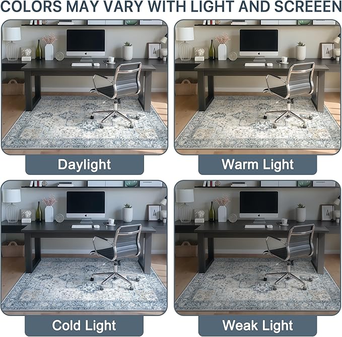 48"x60" Office Chair Mat for Hardwood Tile Floor, Under Desk Carpet Protector - Image 6