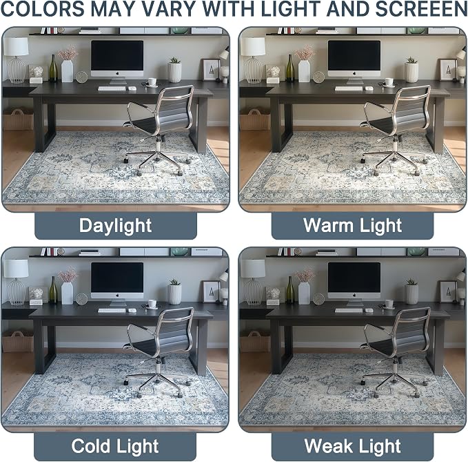 36"x48" Office Chair Mat for Hardwood Tile Floor, Under Desk Carpet Protector - Image 6