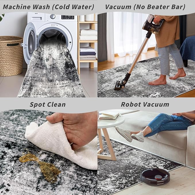 3x12 ft Long Hallway Runner Rug Non-Slip Washable Carpet Runner - Image 7